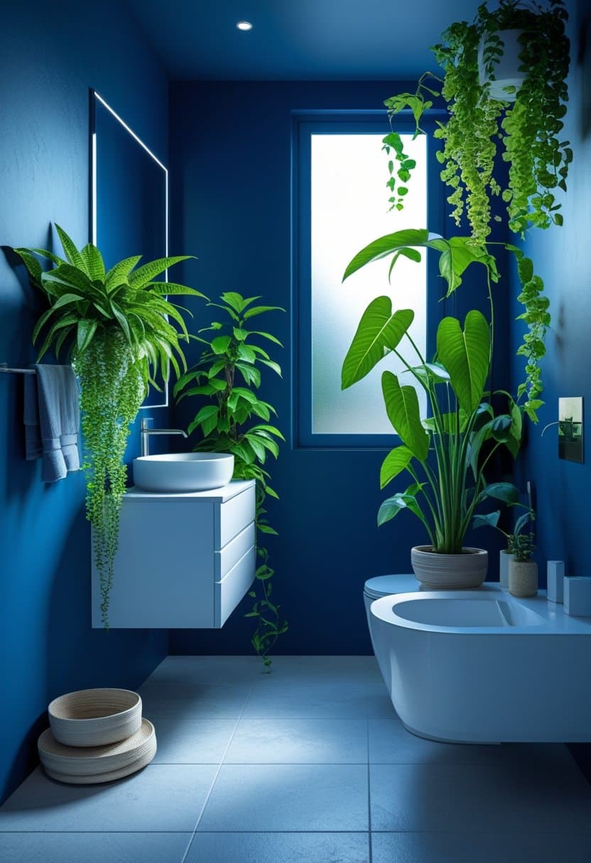 23 Moody Blue Bathroom Ideas