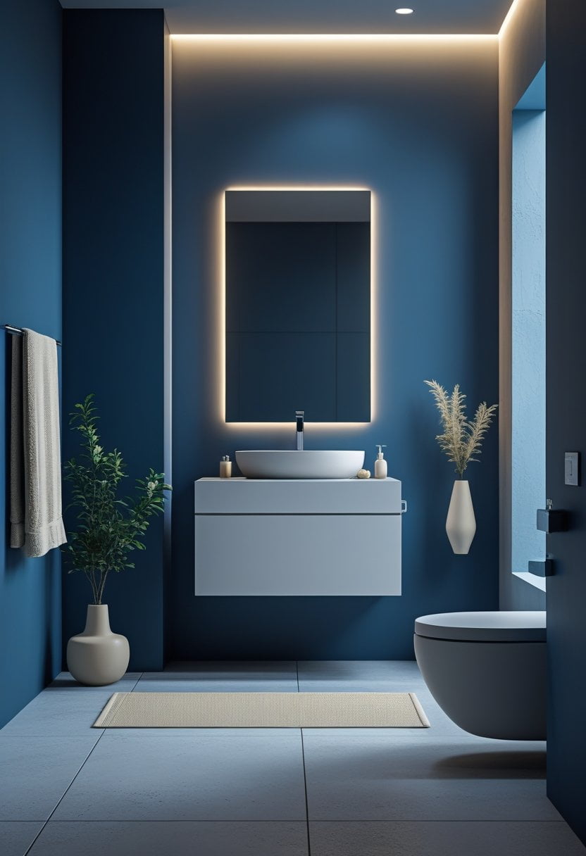 23 Moody Blue Bathroom Ideas