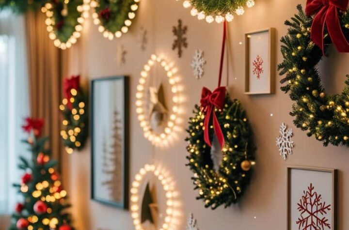 30 Festive Christmas Wall Decoration Ideas to Make Your Home Feel Magical