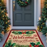 23 Festive Christmas Door Mat Ideas to Welcome Guests in Style