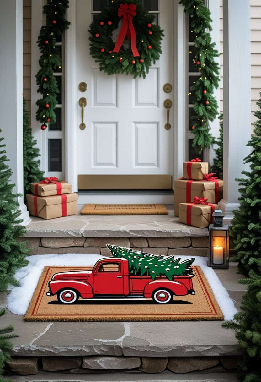 23 Christmas Door Mat Ideas