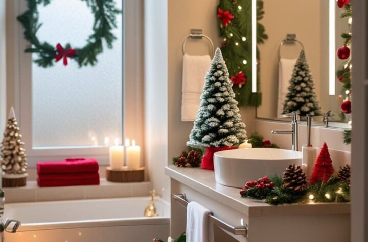 20 Cozy Christmas Bathroom Decor Ideas for a Festive Home