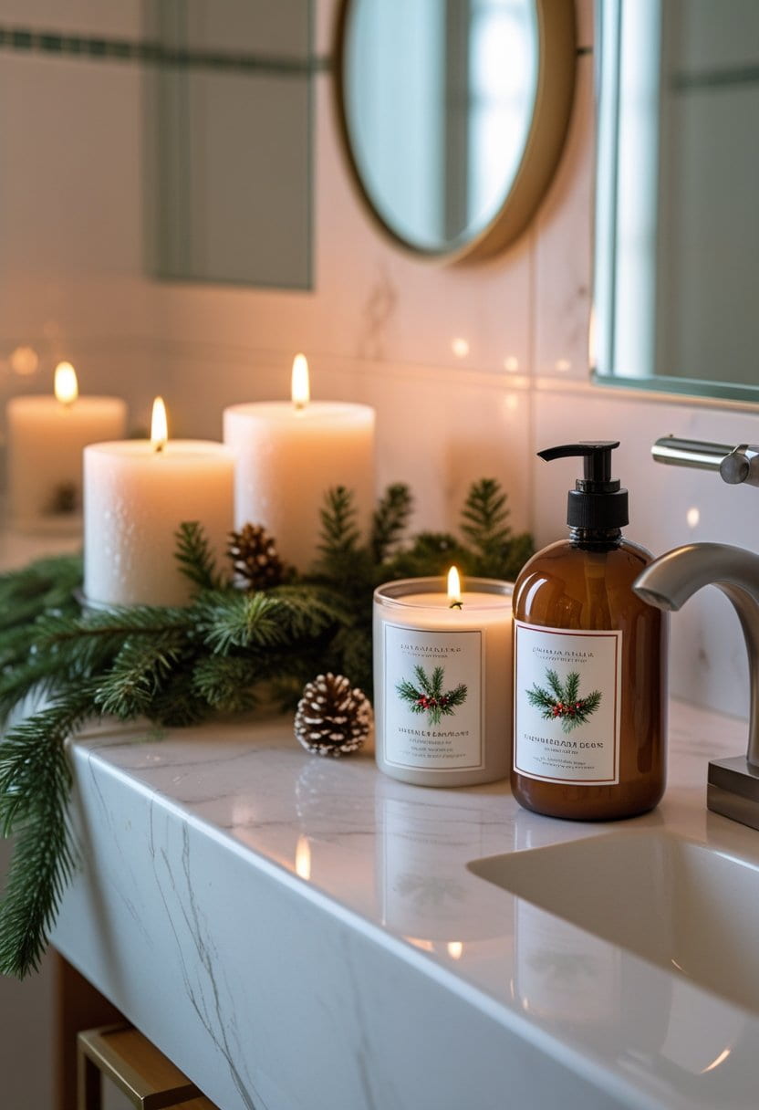 20 Christmas bathroom decor ideas