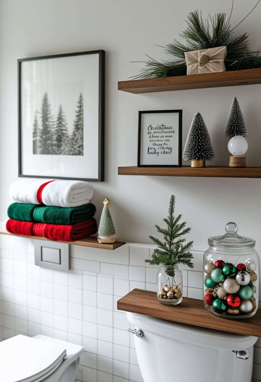 20 Christmas bathroom decor ideas