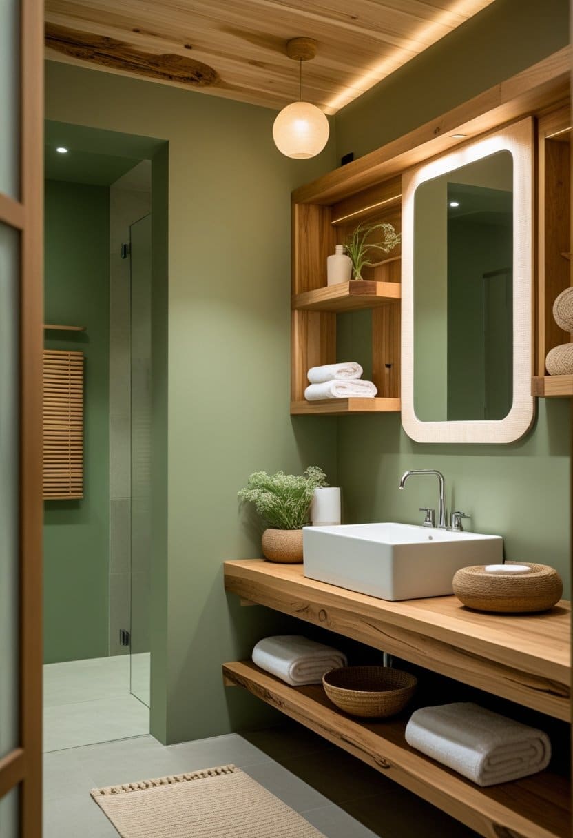 18 Green Bathroom Designs 