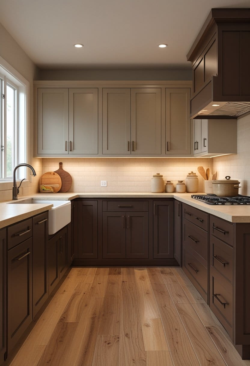 20 Two Tone Kitchen Cabinet Design