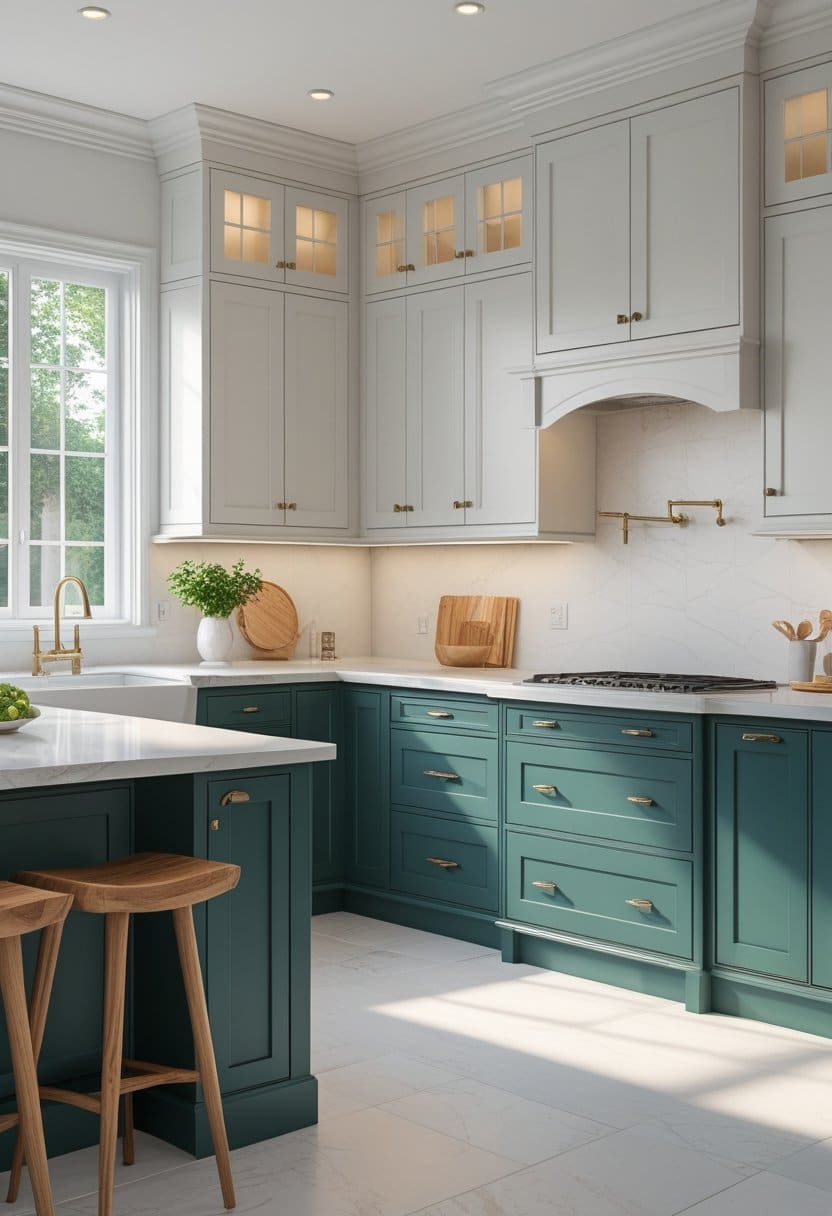 20 Two Tone Kitchen Cabinet Design