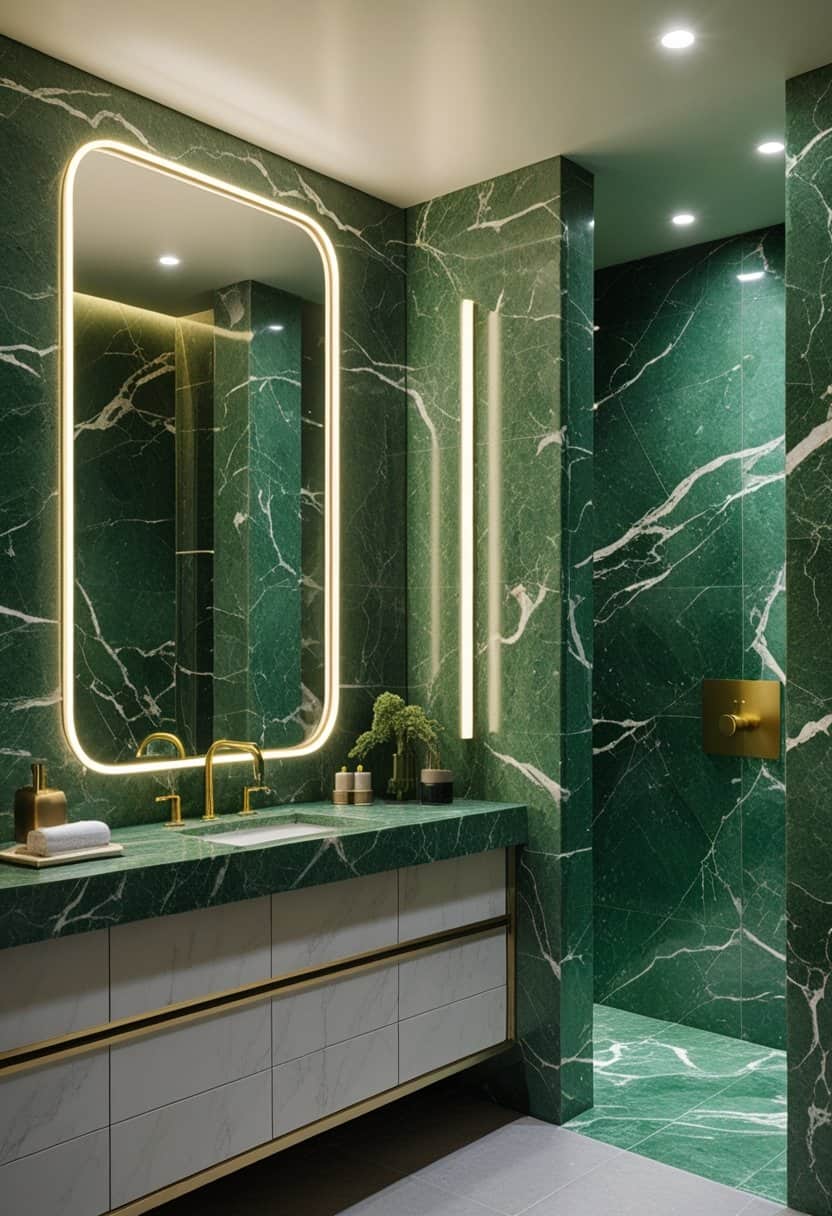 18 Green Bathroom Designs 
