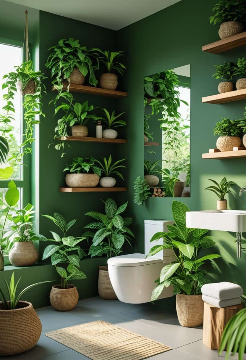 18 Green Bathroom Designs 
