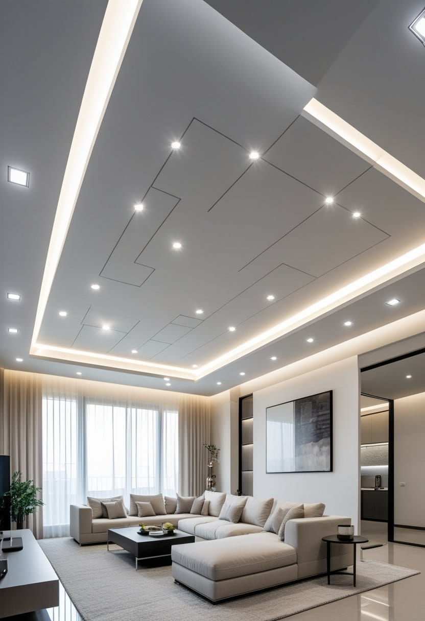 21 False Ceiling Living Room Designs