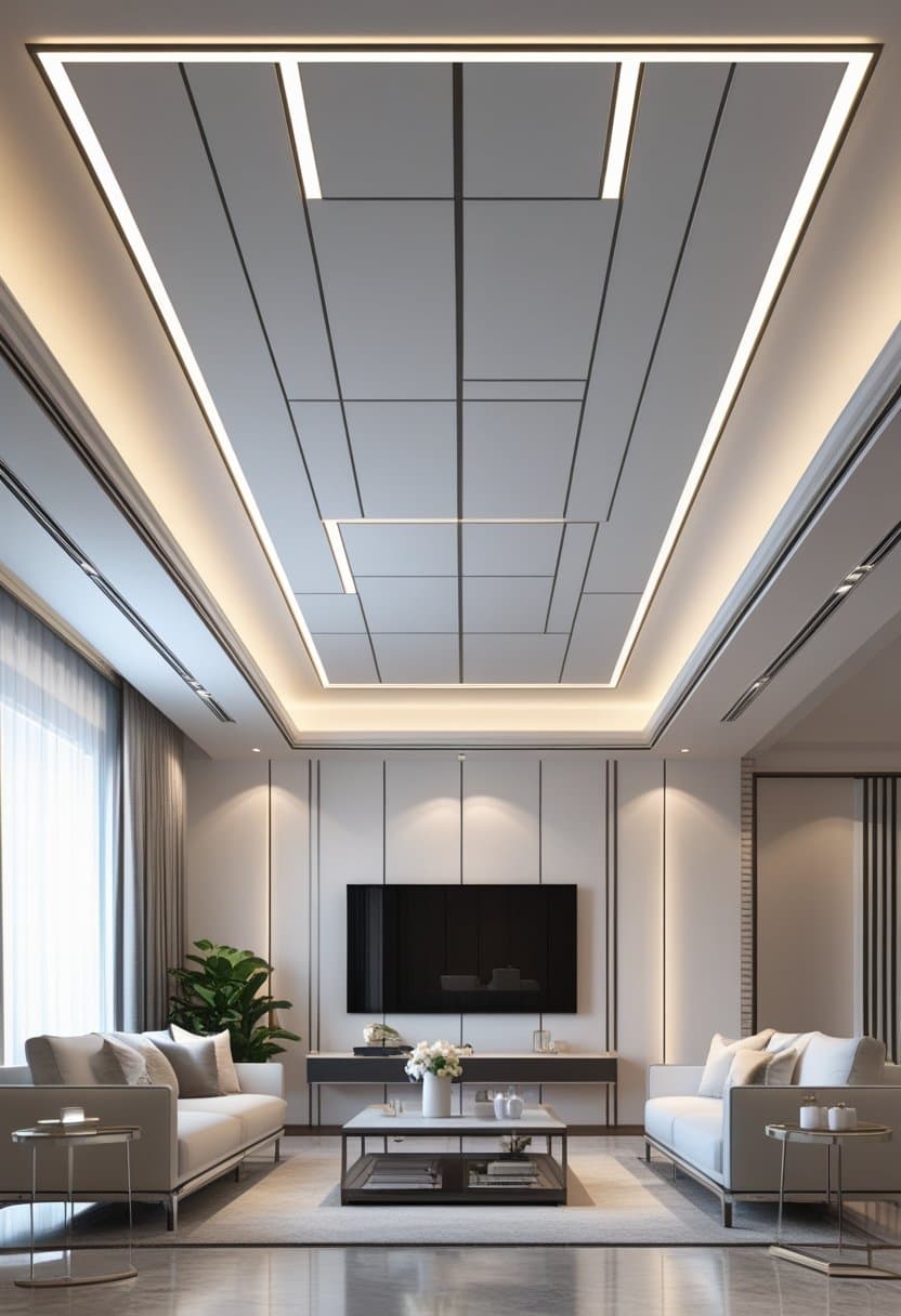 21 False Ceiling Living Room Designs
