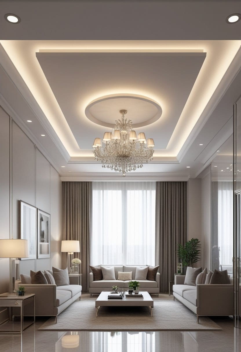 21 False Ceiling Living Room Designs
