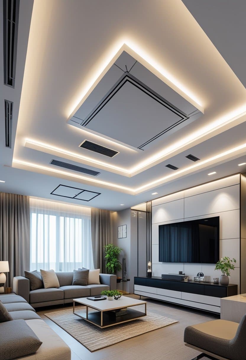 21 False Ceiling Living Room Designs