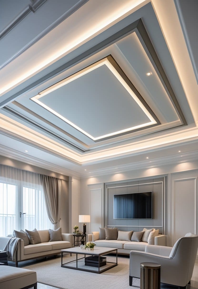 21 False Ceiling Living Room Designs