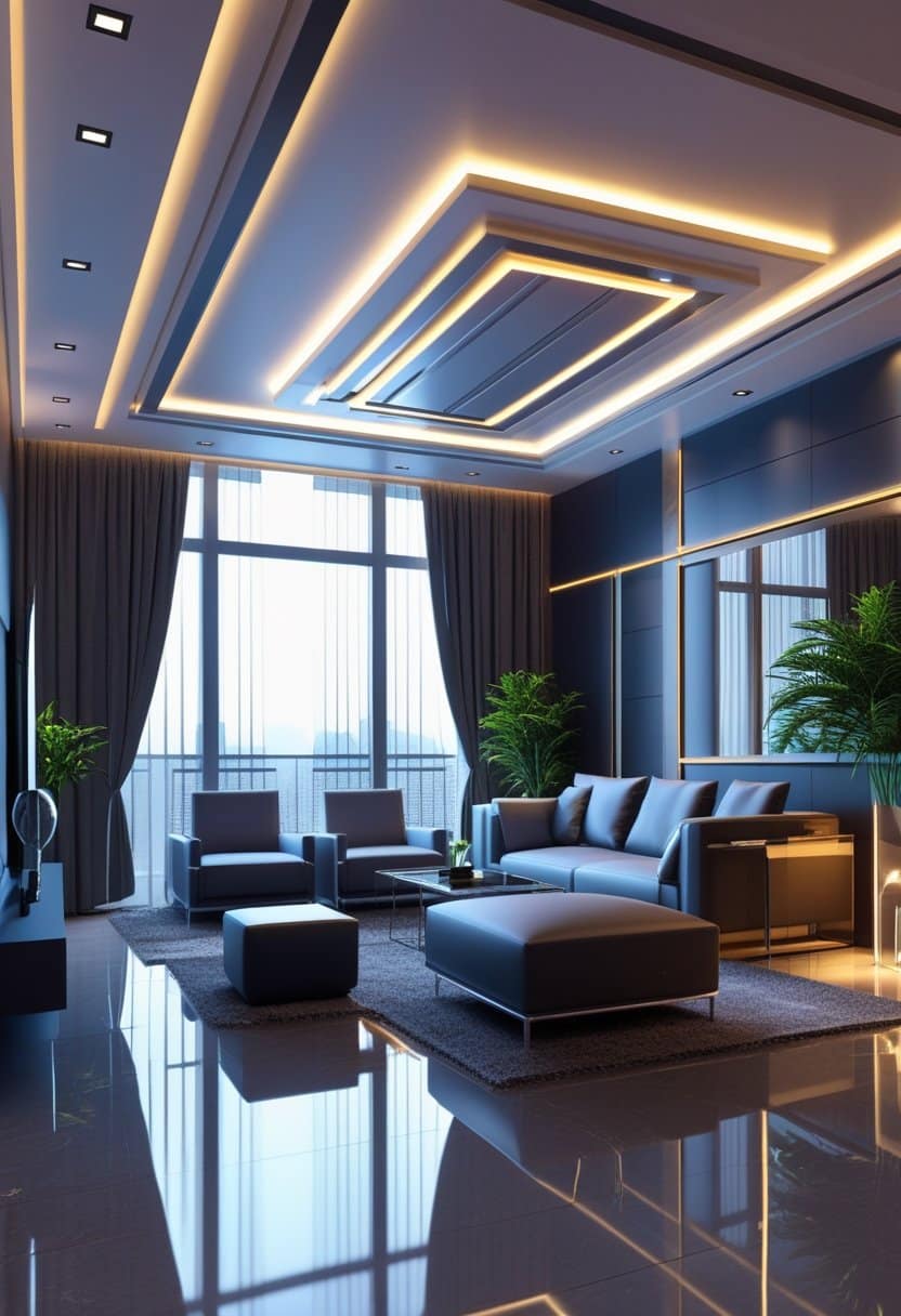21 False Ceiling Living Room Designs
