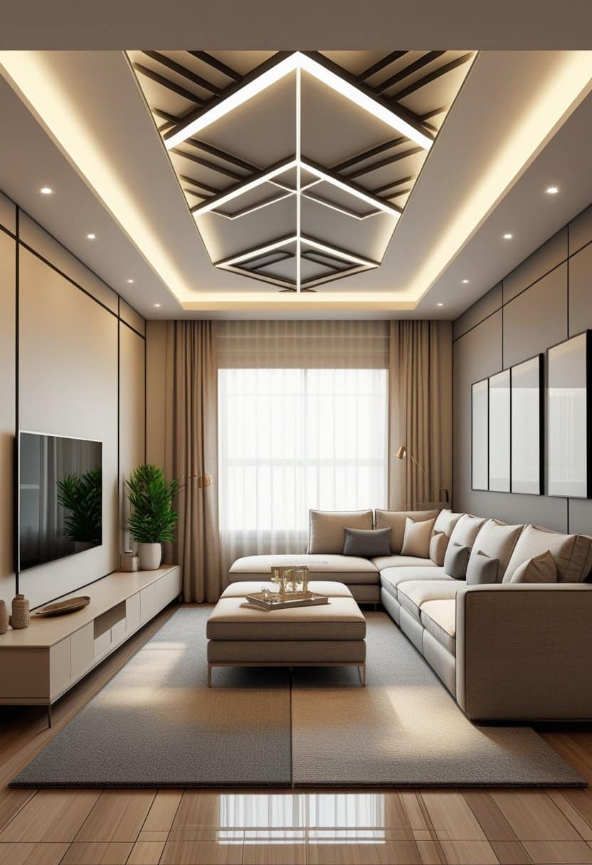 21 False Ceiling Living Room Designs