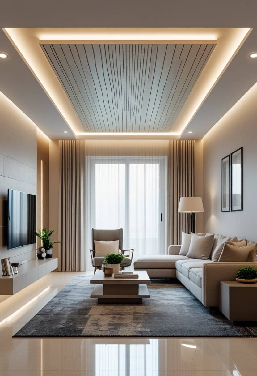 21 False Ceiling Living Room Designs