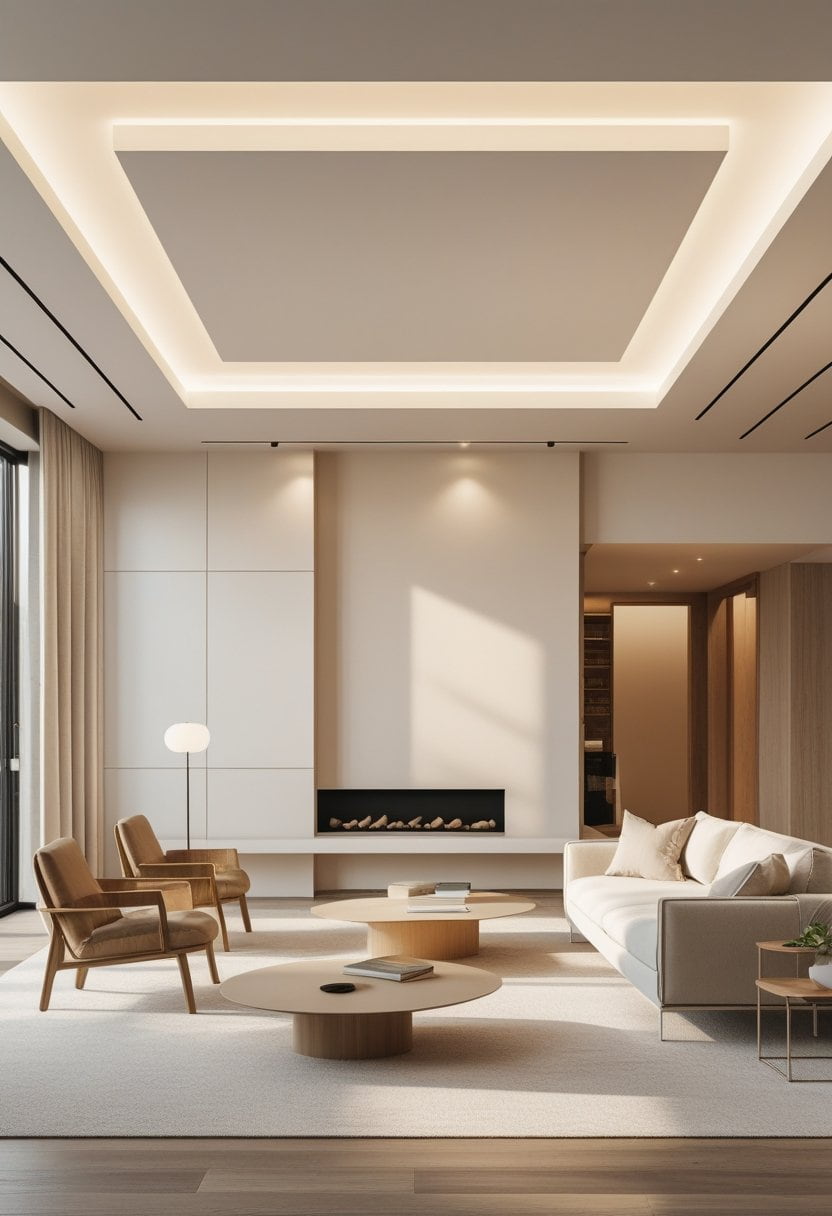 21 False Ceiling Living Room Designs