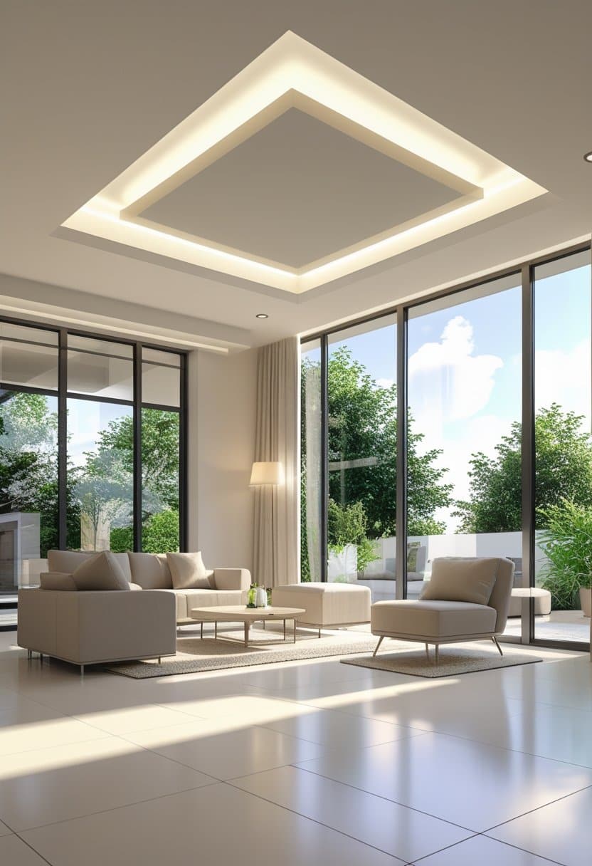 21 False Ceiling Living Room Designs