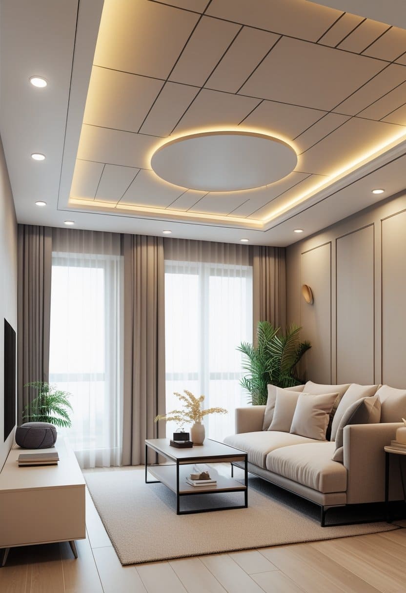 21 False Ceiling Living Room Designs