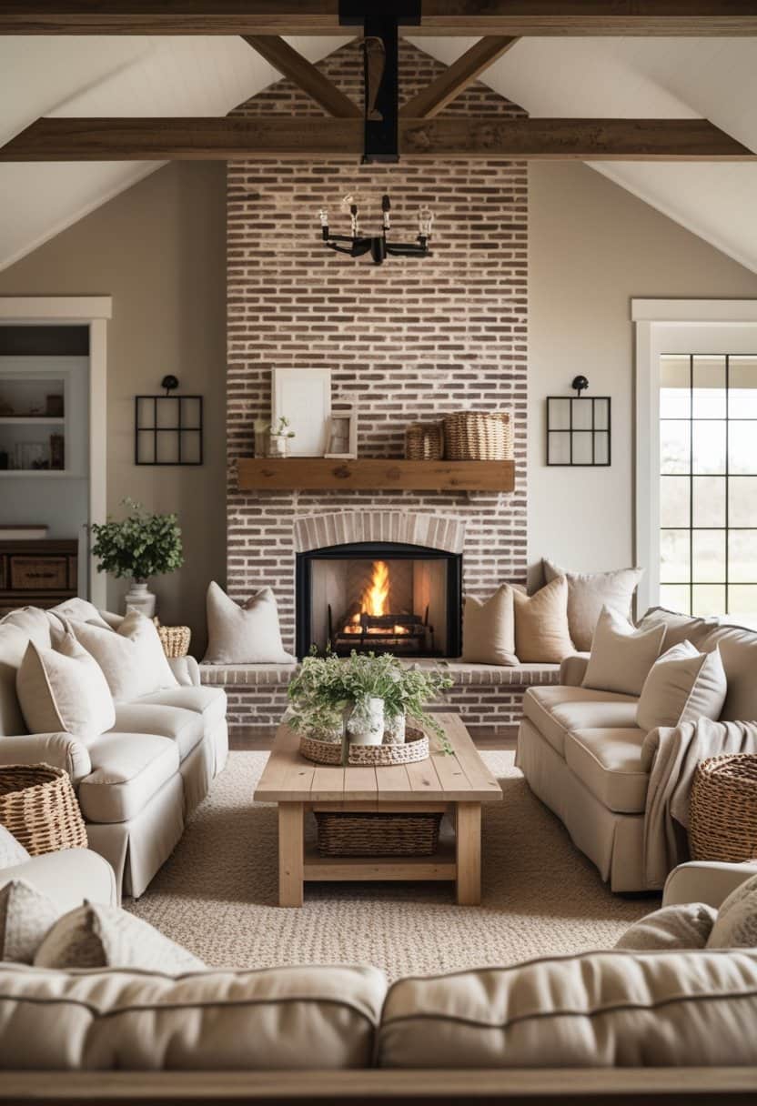 19 Farmhouse Living Room Ideas