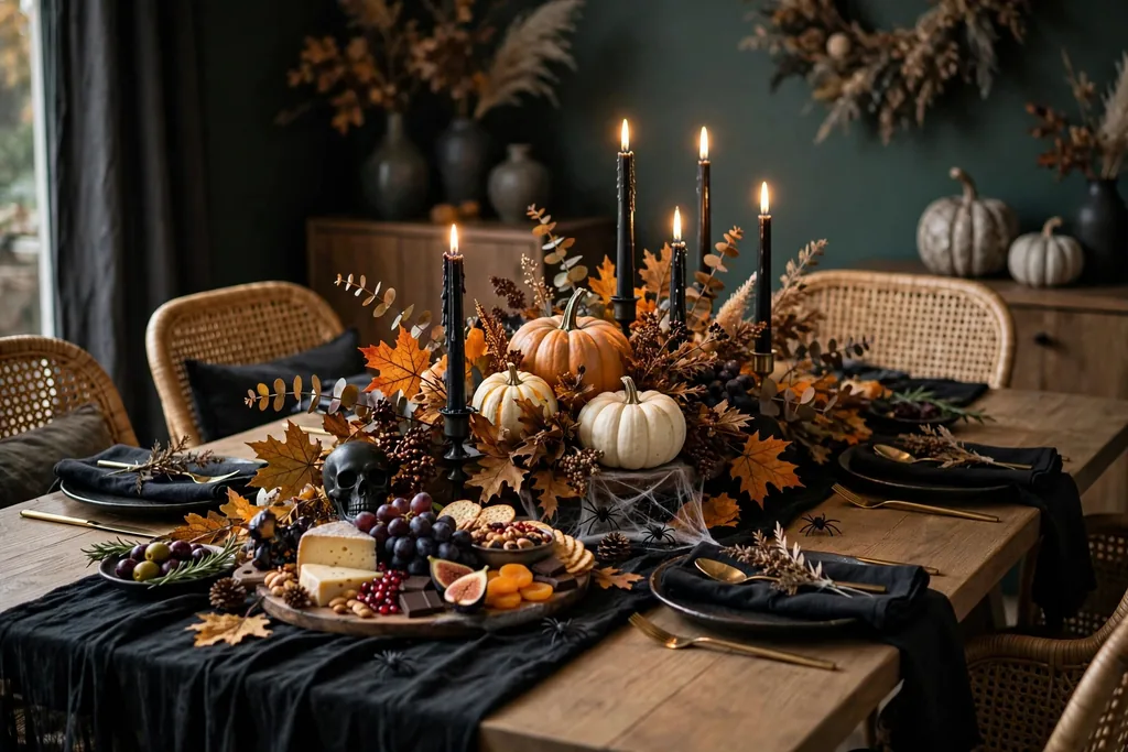 Halloween dining table styling idea